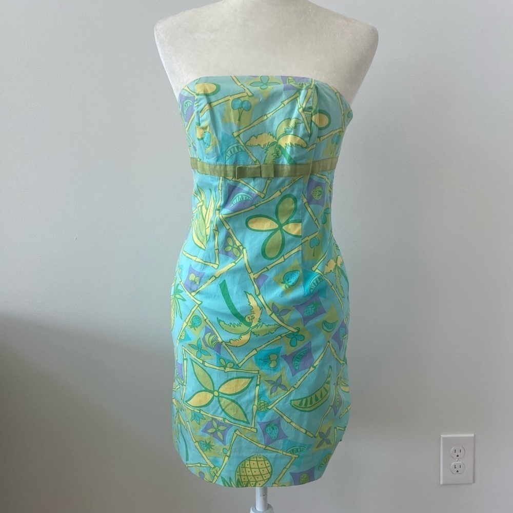 Vintage Lilly Pulitzer Strapless Mini Dress